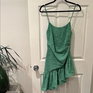 Green Textured Dress